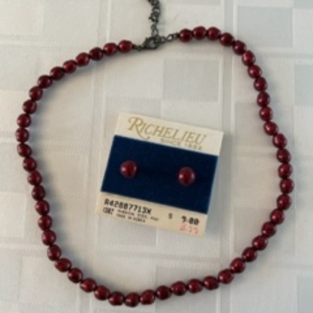 Earrings and necklace